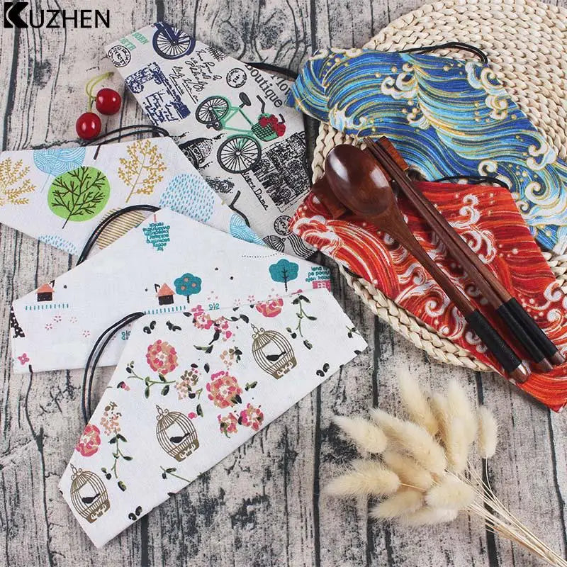 Pochette à Couverts en Lin – Fabrication Artisanale – | Studio Nichijo Paris