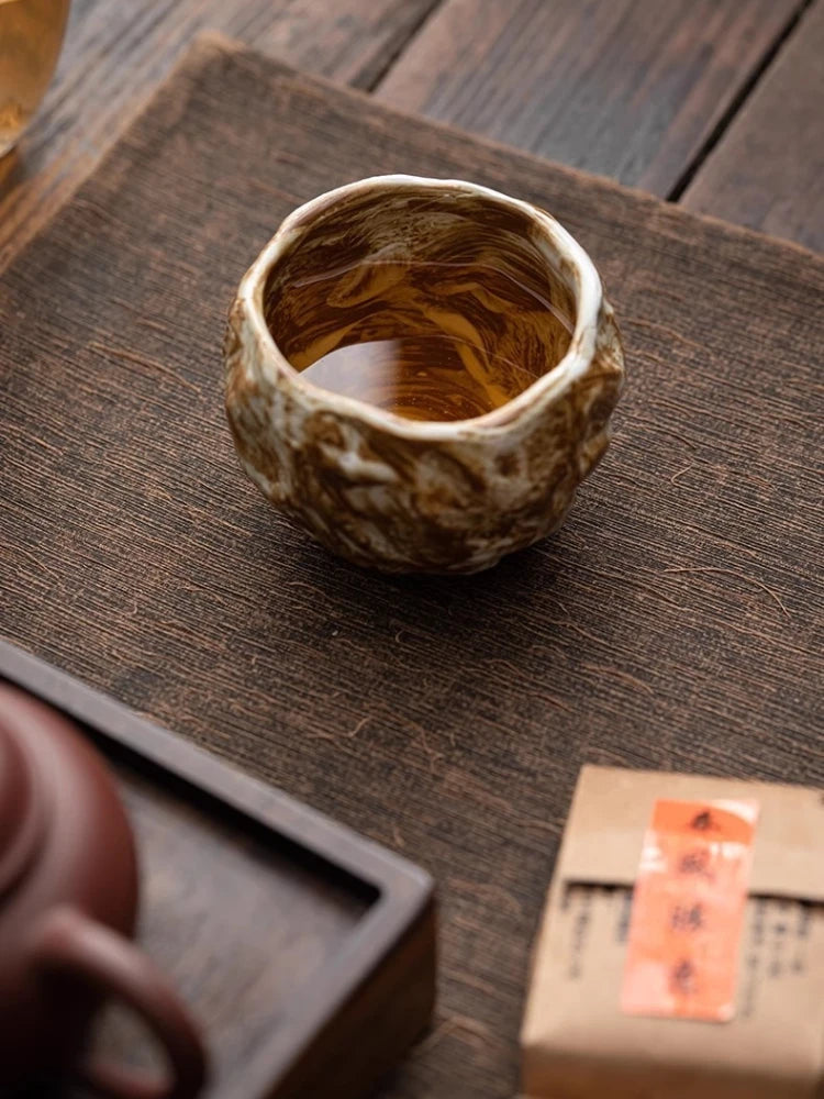Grand bol à thé japonais Shino Yaki, glaçage crème, tasse principale en céramique faite à la main, glaçage cristallin pour la cérémonie du thé Matcha – | Studio Nichijo Paris