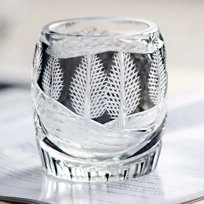 Verre Cristal Whisky Edo Quatre Saisons Nitro — Fabrication Artisanale – | Studio Nichijo Paris