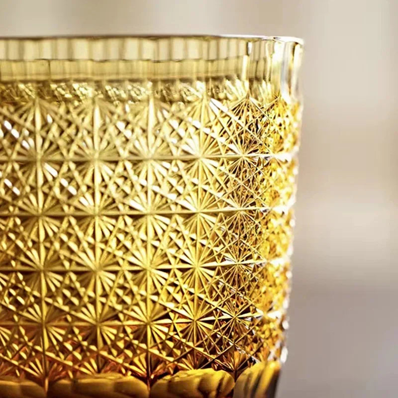 Verre Cristal Taillé Chrysanthème Edo — Fabrication Artisanale – | Studio Nichijo Paris