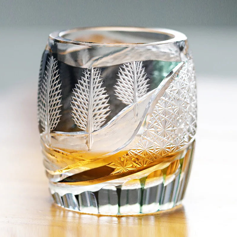 Verre Whisky Cristal Japonais Luxe Rétro — Fabrication Artisanale – Sakura | Studio Nichijo Paris