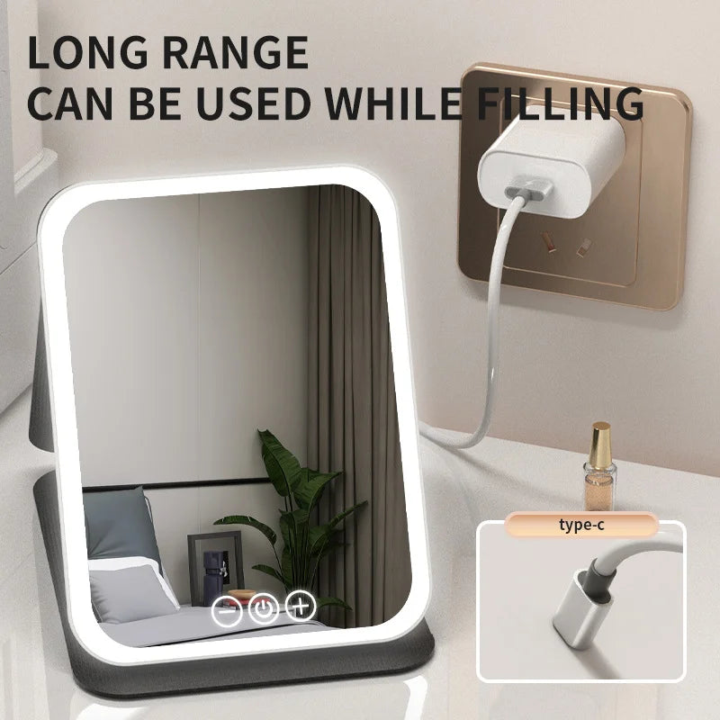 Miroir LED Maquillage Pliable USB – | Studio Nichijo Paris