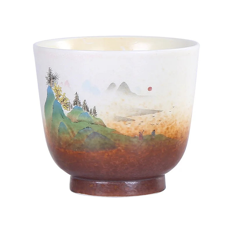 Tasse Céramique Vintage Japonaise Peinte à la Main – Fabrication Artisanale – | Studio Nichijo Paris