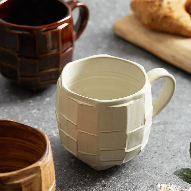 Mug Céramique Vintage Motif Floral, Fabrication Artisanale – | Studio Nichijo Paris