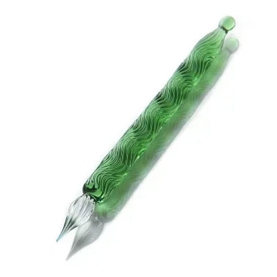 Stylo Verre Cristal Japonais Fait Main — Fabrication Artisanale – Vert | Studio Nichijo Paris