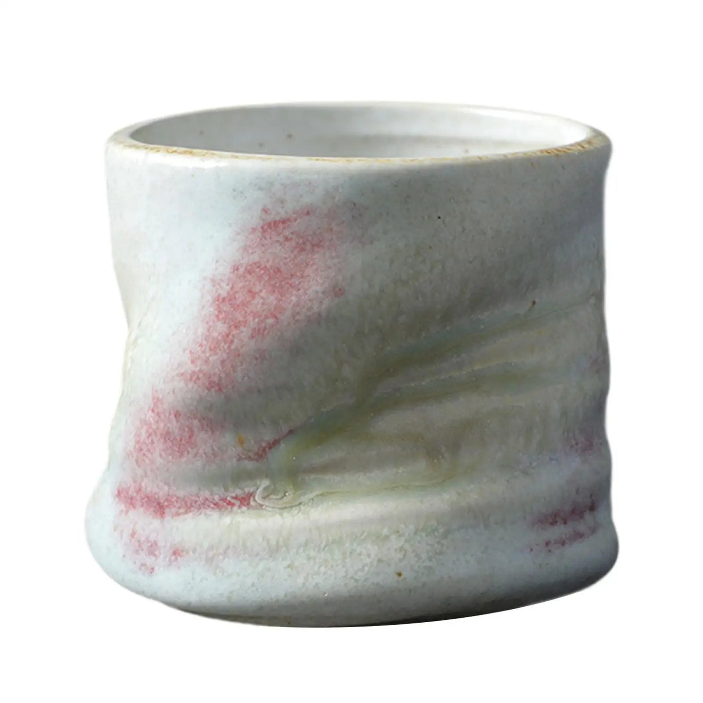 Tasse Grès Sans Anse Rétro Japonais, Fabrication Artisanale – Blanc | Studio Nichijo Paris
