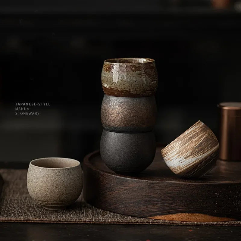 Tasse à Thé Grès Brute Vintage Japonaise – Fabrication Artisanale – | Studio Nichijo Paris