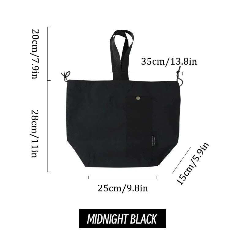 Sac Bento Japonais Toile Coton – Fabrication Artisanale – Noir | Studio Nichijo Paris