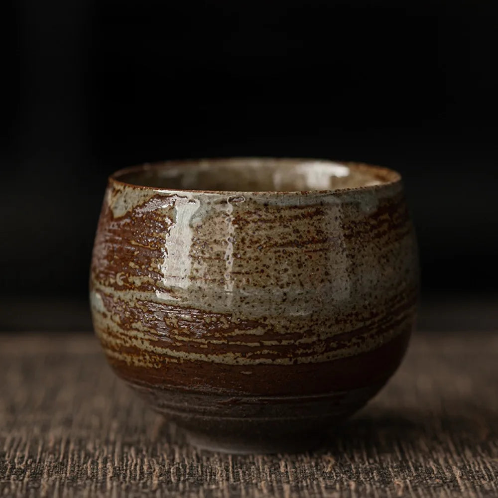 Tasse à Thé Grès Japonais Style Ancien 80ml, Fabrication Artisanale – Wa | Studio Nichijo Paris