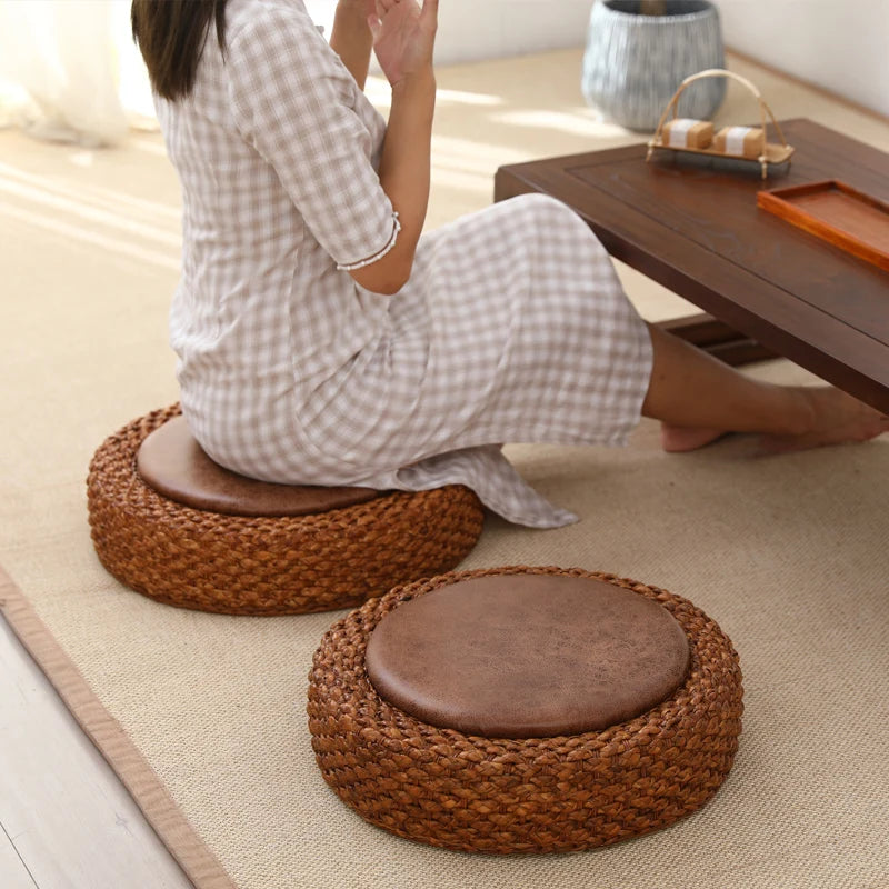 Coussin Sol Tatami Rotin - Wa – | Studio Nichijo Paris