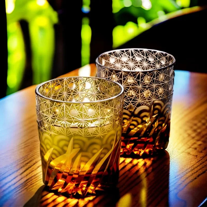 Verre Saké Cristal Nuages Auspicieux Fait Main — Fabrication Artisanale – | Studio Nichijo Paris