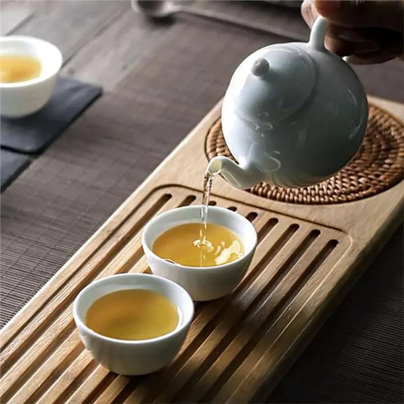 Plateau à thé en bambou fait main japonais, petit et simple, pour la préparation du thé à sec, pour usage domestique, ensemble de thé Gongfu – | Studio Nichijo Paris