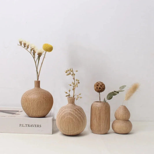 Vase en Bois – Décoration Florale – Fabrication Artisanale – | Studio Nichijo Paris