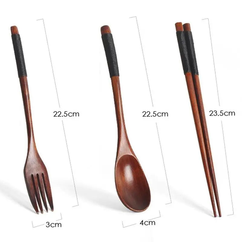 Set Couverts Bois Phoebe Baguettes Cuillère Fourchette Fait Main — Fabrication Artisanale – | Studio Nichijo Paris
