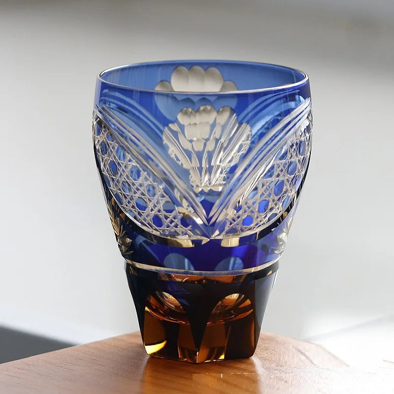 Verre Whisky Cristal Japonais Luxe Rétro — Fabrication Artisanale – Fuji | Studio Nichijo Paris
