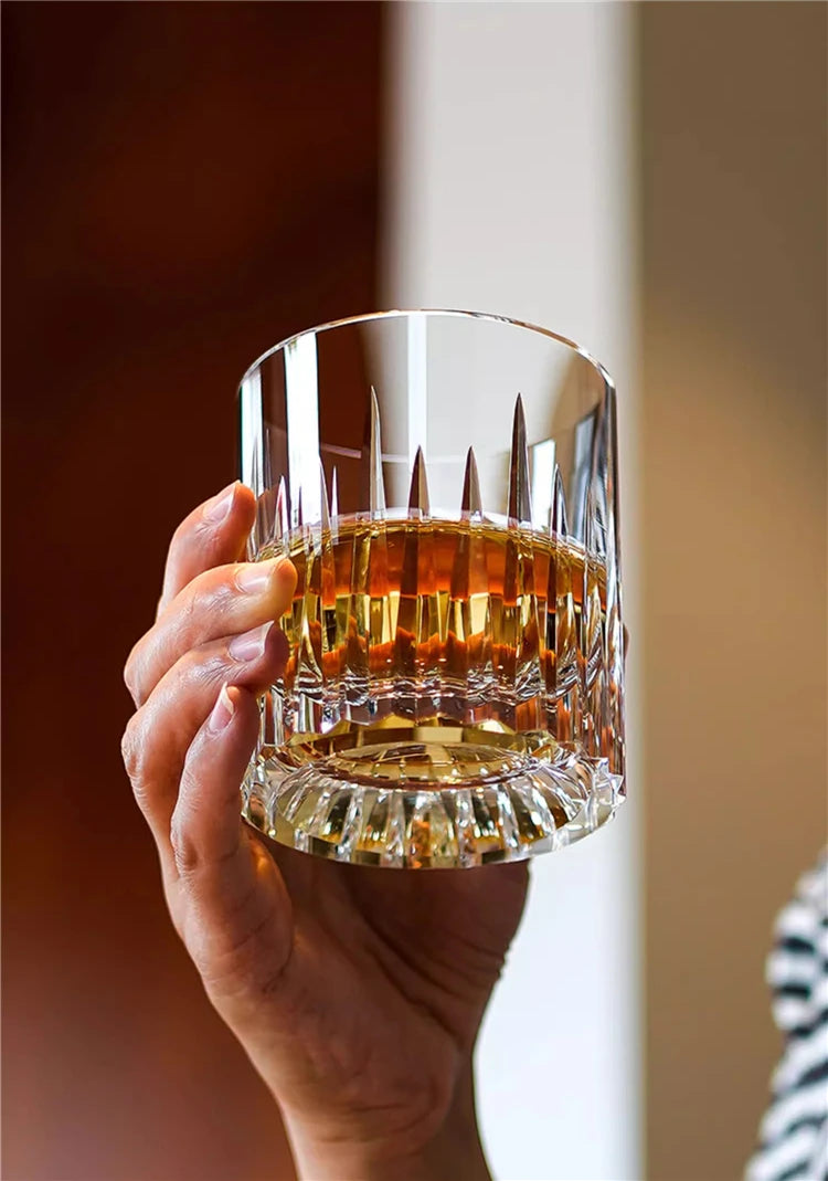Verre Cristal K9 Edo Kiriko Gravé Luxe Coffret Mariage 260 ml — Fabrication Artisanale – | Studio Nichijo Paris