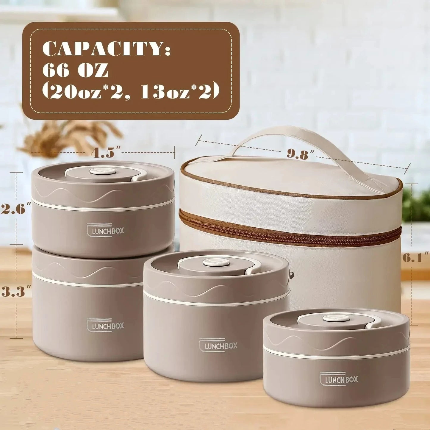 Lunch Box Isotherme Empilable 3 Étages Inox – | Studio Nichijo Paris