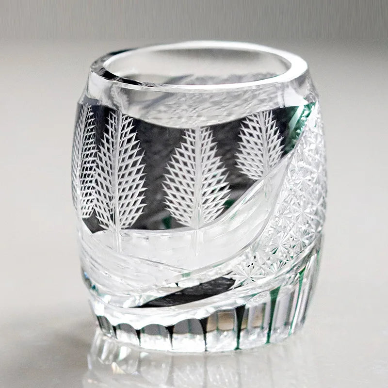 Verre Cristal Whisky Edo Quatre Saisons Nitro — Fabrication Artisanale – | Studio Nichijo Paris