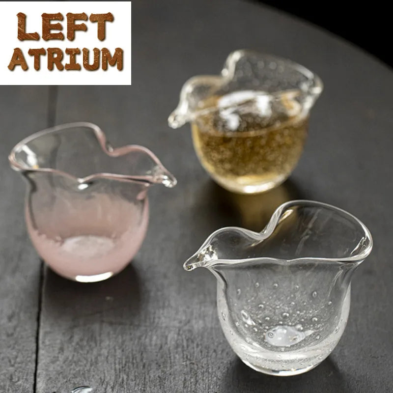 Tasse Thé Verre Cristal Fleur Japonais — Fabrication Artisanale – | Studio Nichijo Paris