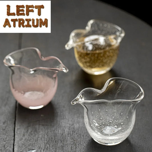 Tasse Thé Verre Cristal Fleur Japonais — Fabrication Artisanale – | Studio Nichijo Paris