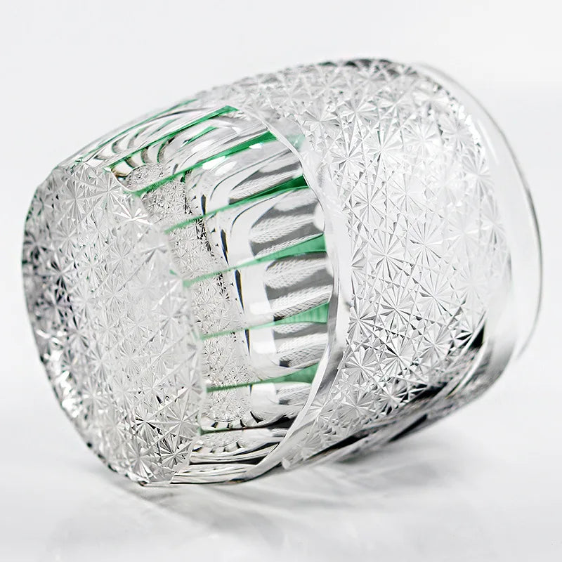 Verre Cristal Whisky Edo Quatre Saisons Nitro — Fabrication Artisanale – | Studio Nichijo Paris