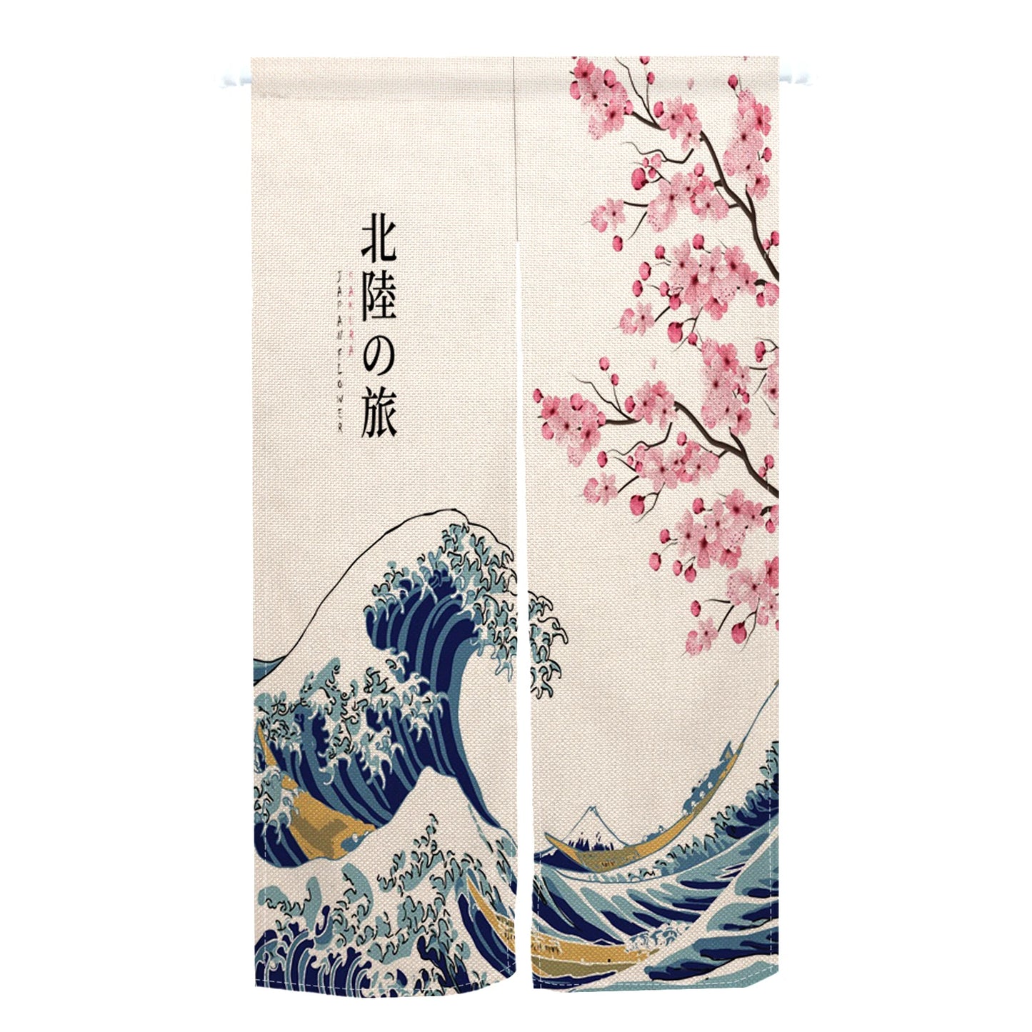 Rideau de Porte Japonais | Demi-Rideau Translucide – Karesansui | Studio Nichijo Paris