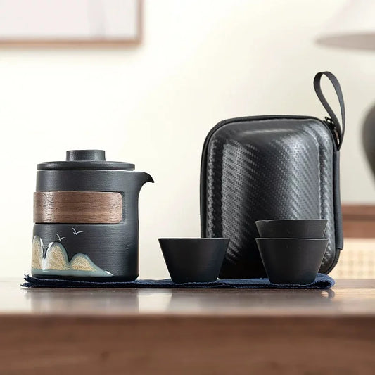 Service à Thé Gaiwan Porcelaine – Cérémonie Kung Fu Portable Studio Nichijo Paris