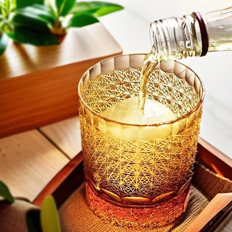 Verre Cristal Taillé Chrysanthème Edo — Fabrication Artisanale – | Studio Nichijo Paris