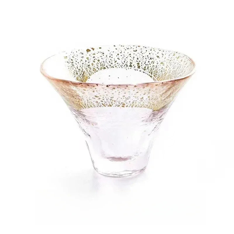 Tasse Saké Cristal Mont Fuji Paire 65 ml — Fabrication Artisanale – Pink | Studio Nichijo Paris