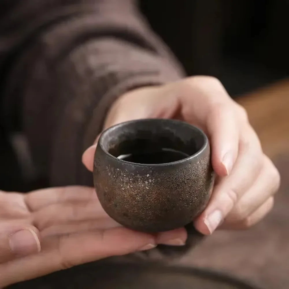 Tasse à Thé Grès Japonais Style Ancien 80ml, Fabrication Artisanale – | Studio Nichijo Paris