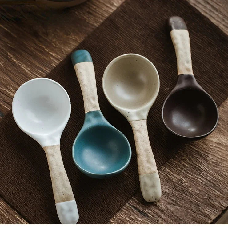Grande Cuillère à Soupe en Grès Faite à la Main — Style Japonais – Céramique – | Studio Nichijo Paris