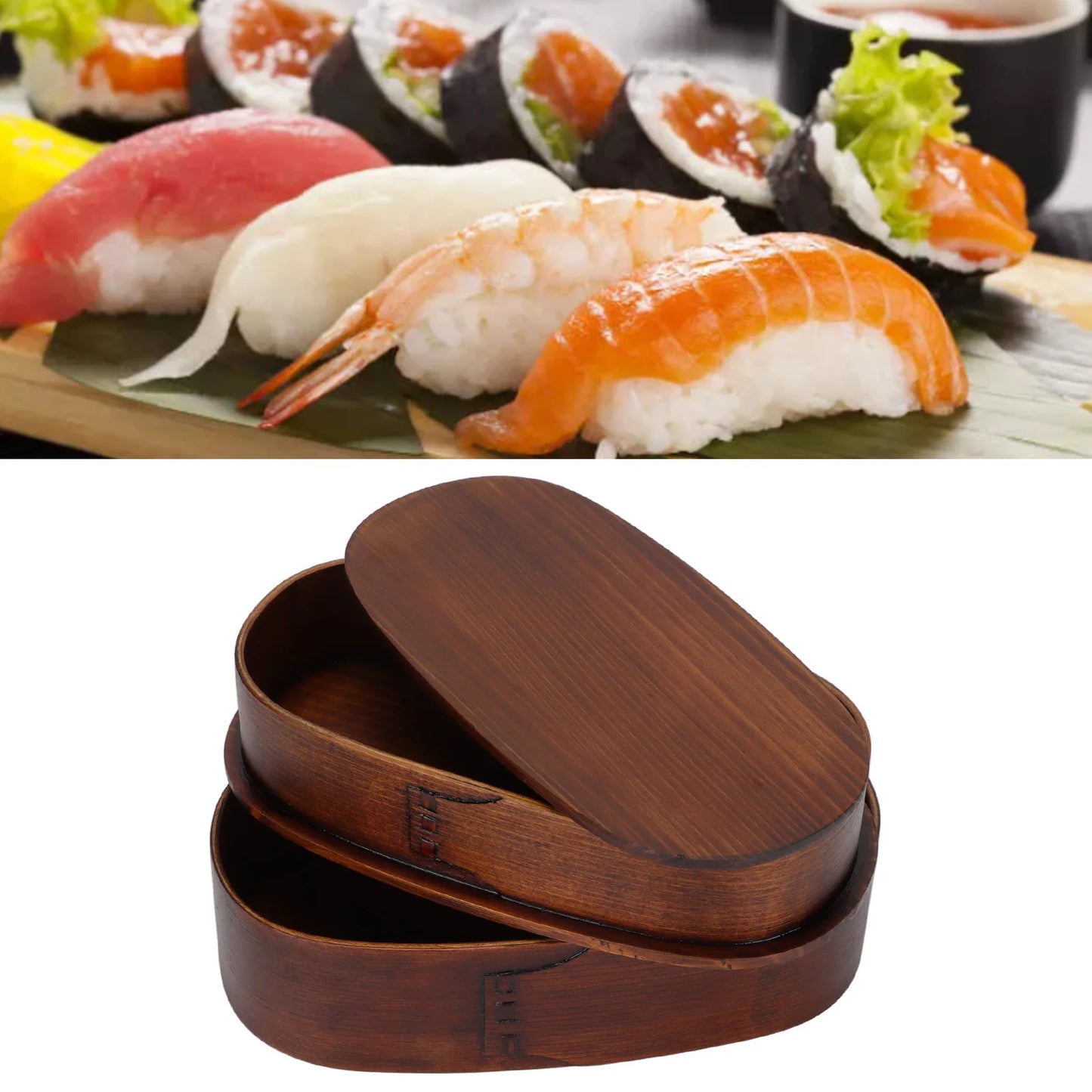 Bento 2 Étages Compartiments Bois – | Studio Nichijo Paris
