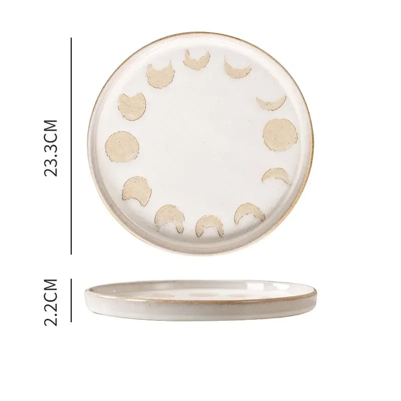 Assiette Céramique Peinte à la Main, Fabrication Artisanale – 04-9-inch | Studio Nichijo Paris