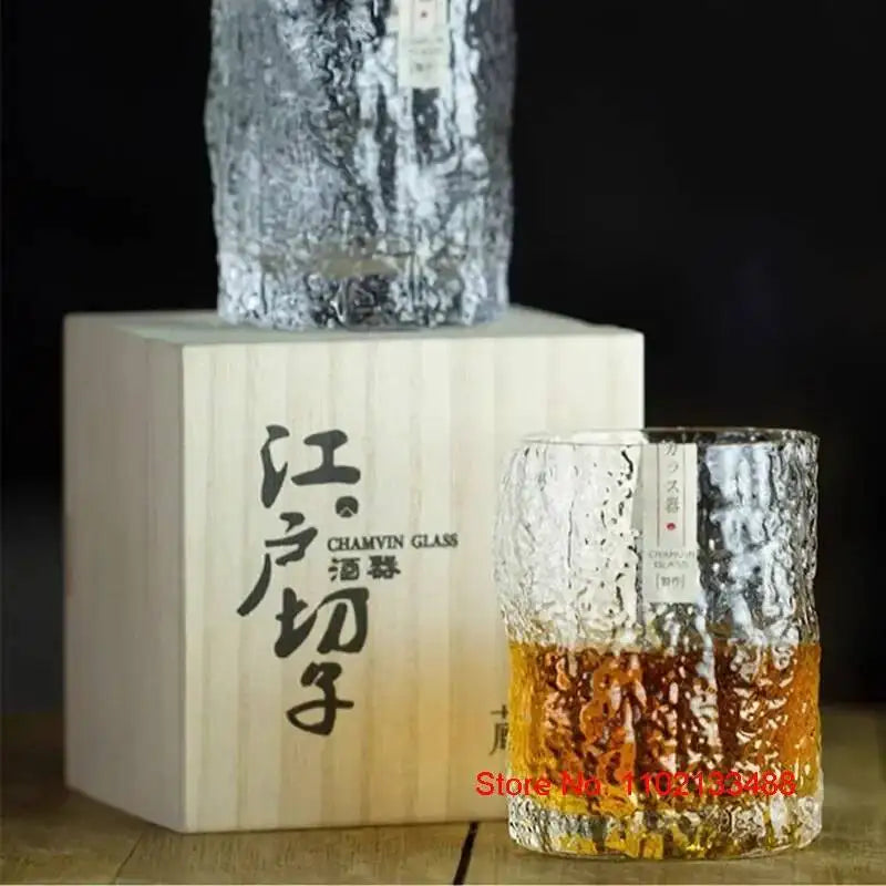 Verre Whisky Edo Japonais Boîte Bois Sans Plomb 260 ml — Fabrication Artisanale – | Studio Nichijo Paris