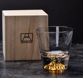 Coffret Cadeau 2 Verres Fuji Cristal Whisky Japonais — Fabrication Artisanale – | Studio Nichijo Paris