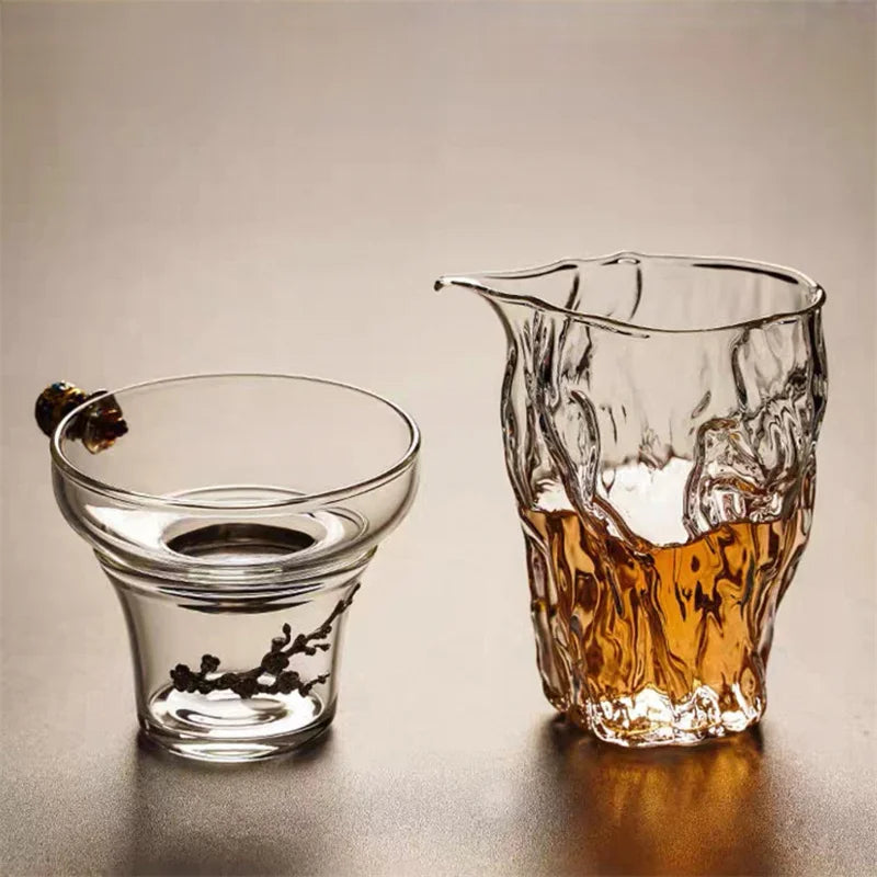 Pichet Verre Martelé Japonais 300ml – Fabrication Artisanale – | Studio Nichijo Paris