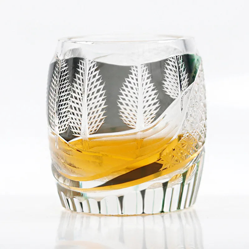 Verre Cristal Whisky Edo Quatre Saisons Nitro — Fabrication Artisanale – | Studio Nichijo Paris