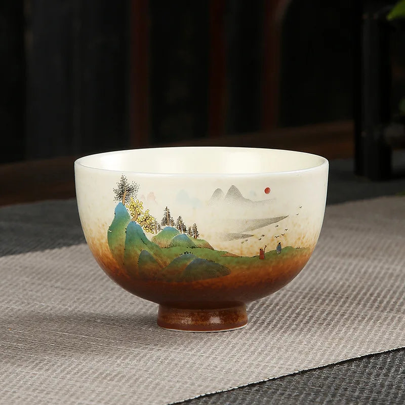 Tasse Céramique Vintage Japonaise Peinte à la Main – Fabrication Artisanale – Kiri 100ML | Studio Nichijo Paris