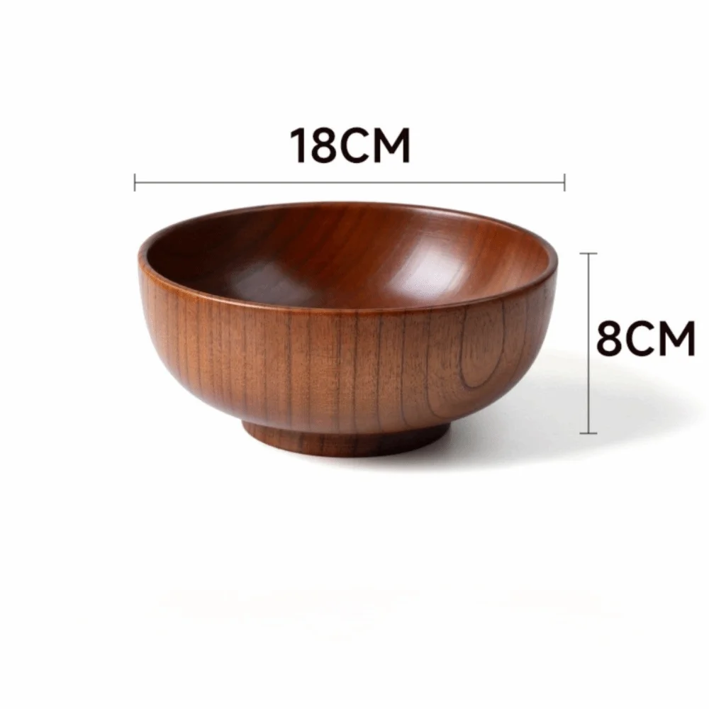 Bol Bois Fait Main Soupe Salade Vaisselle 12 Tailles — Fabrication Artisanale – 18cm | Studio Nichijo Paris