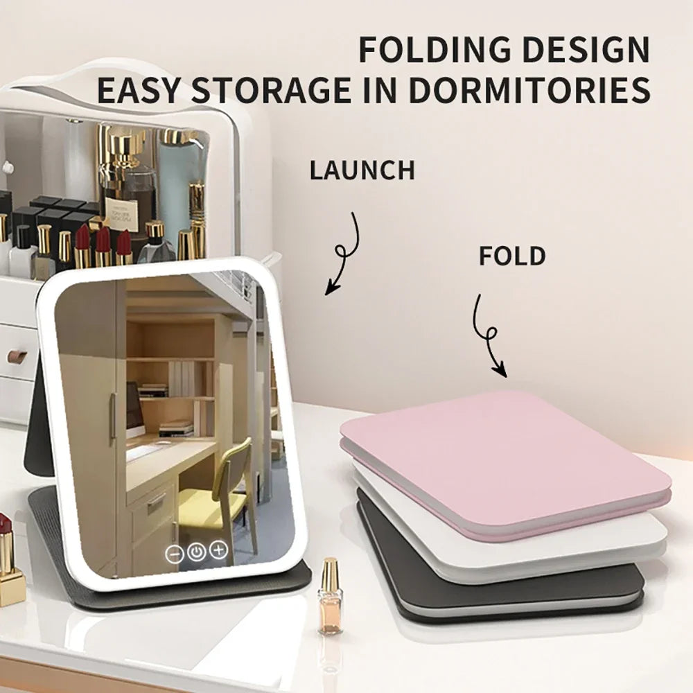 Miroir LED Maquillage Pliable USB – | Studio Nichijo Paris