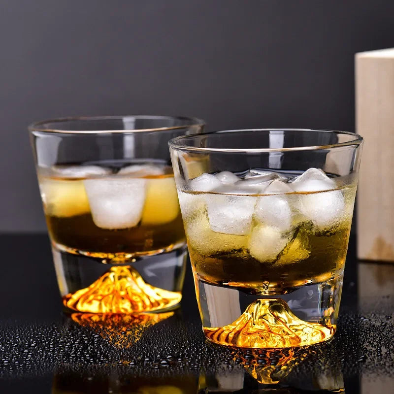Coffret Cadeau 2 Verres Fuji Cristal Whisky Japonais — Fabrication Artisanale – | Studio Nichijo Paris