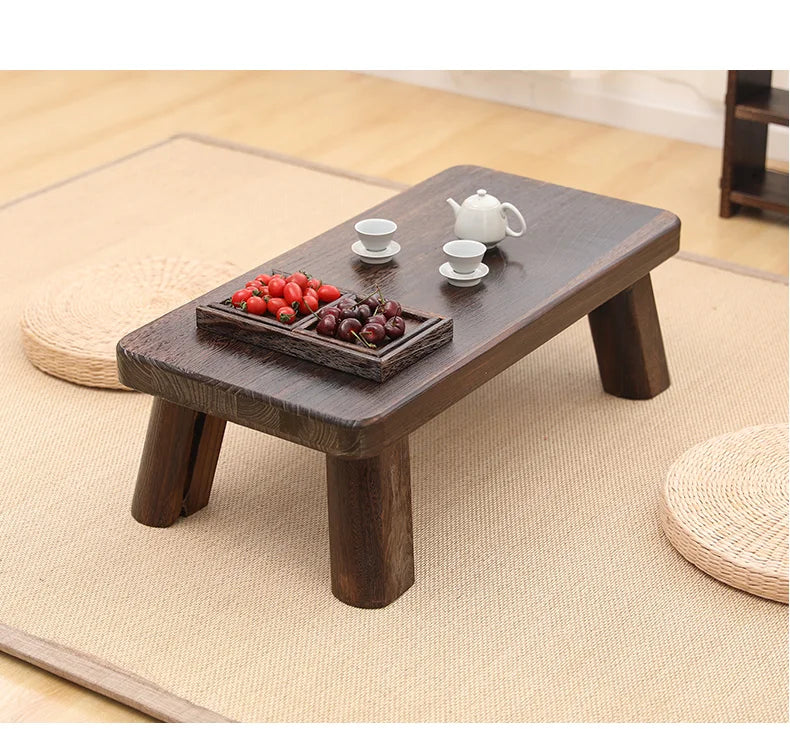 Table à Thé en Bois Massif – Style Zen Japonais – | Studio Nichijo Paris