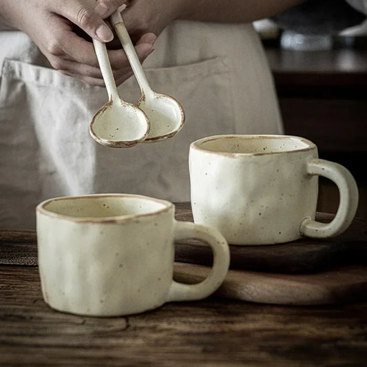Tasse Grès & Cuillère Japonaise – Fabrication Artisanale – | Studio Nichijo Paris