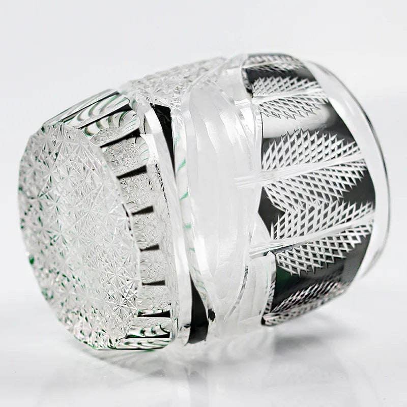 Verre Cristal Whisky Edo Quatre Saisons Nitro — Fabrication Artisanale – | Studio Nichijo Paris