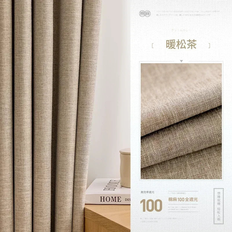 Rideaux Occultants Coton Lin - Wa – Beige | Studio Nichijo Paris