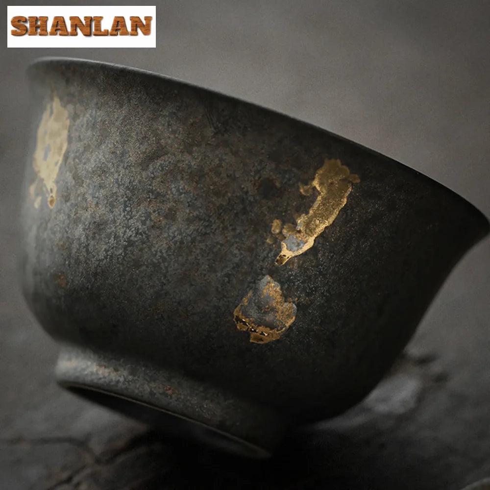 Gaiwan Poterie Glaçage Doré Japonais – Fabrication Artisanale – | Studio Nichijo Paris