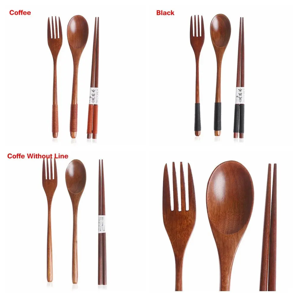 Couverts Voyage Bois Naturel Japonais Baguettes Cuillère Fourchette — Fabrication Artisanale – | Studio Nichijo Paris