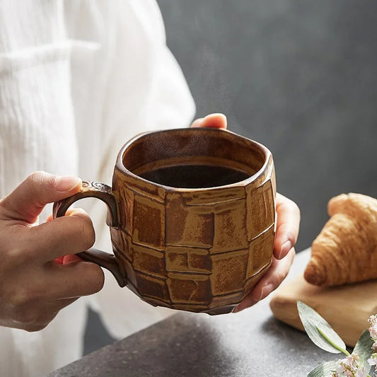 Mug Céramique Vintage Motif Floral, Fabrication Artisanale – | Studio Nichijo Paris
