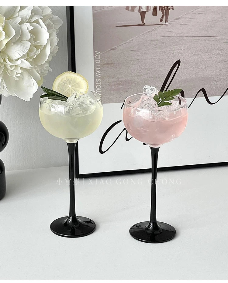 Verre Martini Cocktail Cristal Japonais Tour Pied Haut — Fabrication Artisanale – | Studio Nichijo Paris