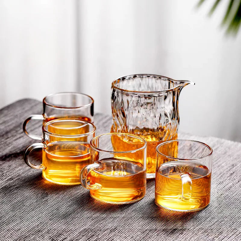 Pichet à Thé Verre Marteau Arbre 350 ml Cha Hai Séparateur — Fabrication Artisanale – | Studio Nichijo Paris